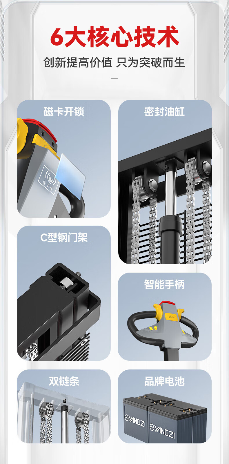 揚子全電動(dòng)堆高車(chē)CDD-C(圖2)
